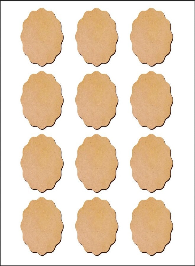 PICRAZEE قواعد أكواب خشبية من خشب MDF من PICRAZEE للأعمال اليدوية، وفن الماندالا، وفن الراتنج، والرسم، ومجموعة أدوات تزيين الحرف اليدوية، مجموعة من 12 قطعة على شكل زهرة مستديرة مقاس 4 بوصة (WR_12) - Image 2